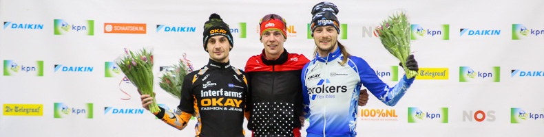 Pas voor de vijftiende keer podium met drie nationaliteiten in het marathonschaatsen