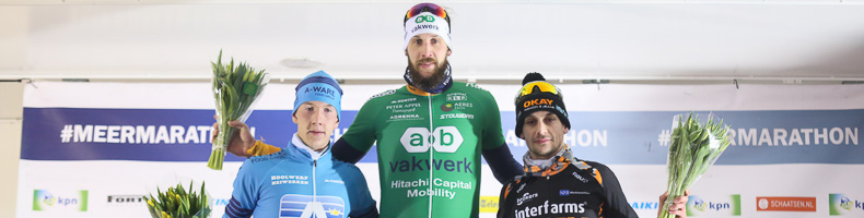 Gary Hekman koning van de sprint in winters Amsterdam