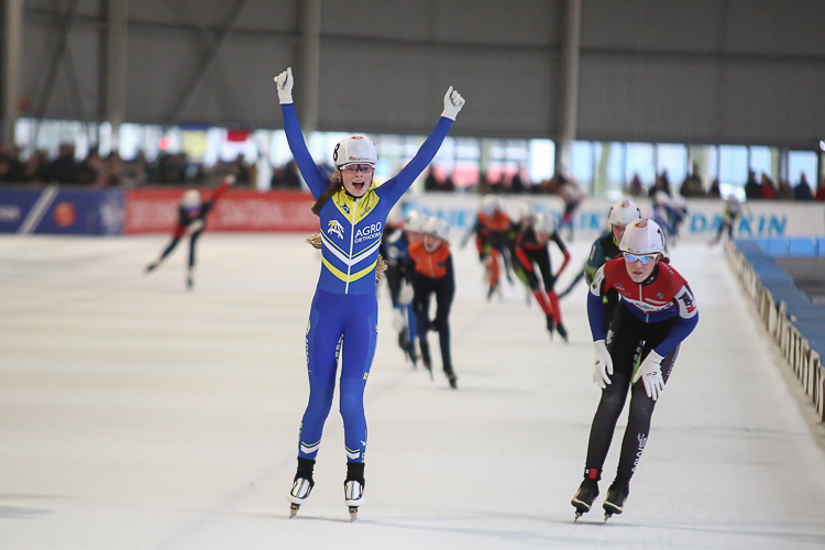 Ilana Hokse won de strijd bij de jongste meisjes.