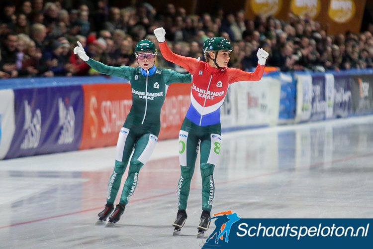 Irene Schouten wint de cupfinale en helpt ploeggenote Maaike Verweij aan de eindzege