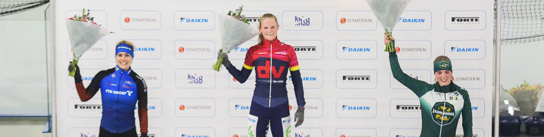 Esther Kiel snelste van kopgroep en pakt eerste zege