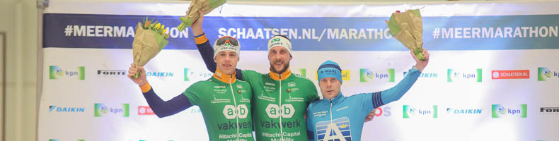 Gary Hekman klopt cupwinnende ploeggenoot Bart Hoolwerf in finale KPN Marathon Cup